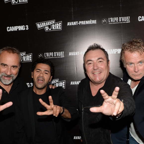 Exclusif - Antoine Duléry, Jamel Debbouze, Fabien Onteniente et Franck Dubosc - Avant-première du film Camping 3 dans le cadre du Marrakech du rire à Marrakech le 3 juin 2016. © Rachid Bellak / Bestimage