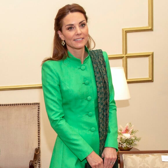 Catherine Kate Middleton, duchesse de Cambridge - Le duc et la duchesse de Cambridge lors d'un rencontre avec le président du Pakistan à Islamabad le 15 octobre 2019.