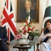 Le prince William, duc de Cambridge, Imran Khan, premier ministre du Pakistan - Le duc et la duchesse de Cambridge lors d'une visite chez le premier ministre du Pakistan à Islamabad le 15 octobre 2019.