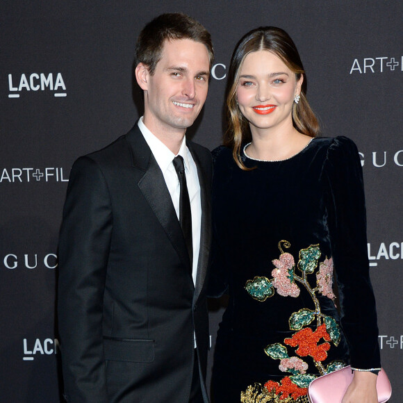 Miranda Kerr et son mari Evan Spiegel à la soirée LACMA Art + Film en l'honneur de Catherine Opie et Guillermo Del Toro présentée par Gucci à Los Angeles, le 3 novembre 2018