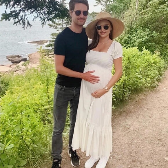 Miranda Kerr (enceinte) et son mari Evan Spiegel sur Instagram, le 18 août 2019.