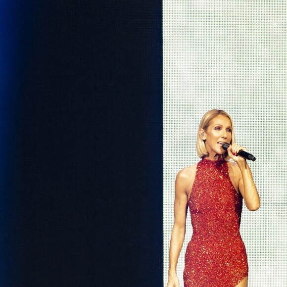 La diva Celine Dion lors du Courage World Tour, le 18 septembre 2019 au Vidéotron de Québec.