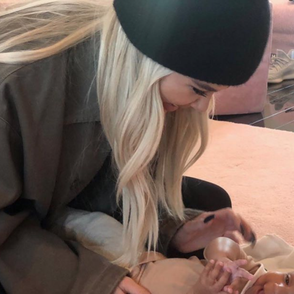 Le fils de Kim Kardashian, Psalm West, et sa tante Khloé Kardashian. Octobre 2019.