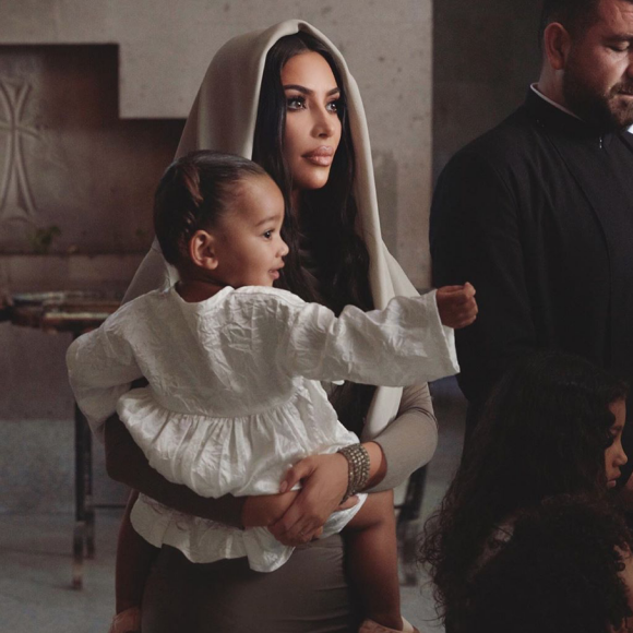 Kim Kardashian et ses enfants Chicago, Saint et North West. Octobre 2019.
