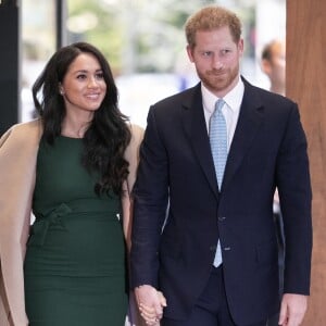 Le prince Harry, duc de Sussex, et Meghan Markle, duchesse de Sussex, arrivent à la cérémonie des WellChild Awards à Londres le 15 octobre 2019.