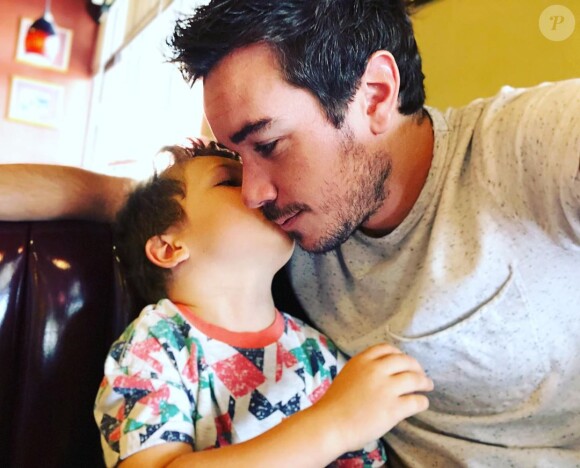 Romain Taillandier et son fils Elliot, à Las Vegas, en août 2019.