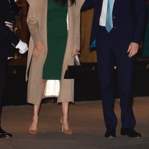 Le prince Harry, duc de Sussex, et Meghan Markle, duchesse de Sussex, quittent la cérémonie "Wellchild Awards" à Londres, le 15 octobre 2019.