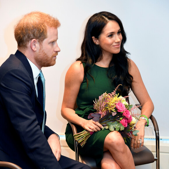 Le prince Harry, duc de Sussex, et Meghan Markle, duchesse de Sussex, lors de la soirée des WellChild Awards à l'hôtel Royal Lancaster à Londres le 15 octobre 2019.