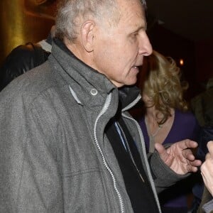 Patrick Poivre d'Arvor et Claire Chazal - People à la générale de la pièce "Garde Alternée" au théâtre des Mathurins avec Patrick Poivre d'Arvor, Alexandra Kazan et David Brécourt à Paris le 6 mars 2016. © Coadic Guirec/Bestimage