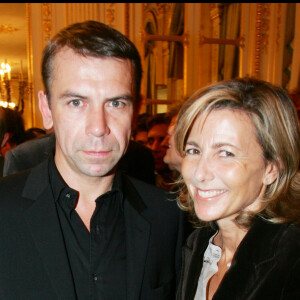 Claire Chazal et Philippe Torreton lors de la cérémonie de remise de décorations, au Ministère de la culture, le 28 novembre 2006