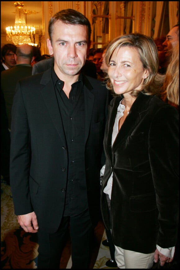 Claire Chazal et Philippe Torreton lors de la cérémonie de remise de décorations, au Ministère de la culture, le 28 novembre 2006