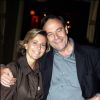 Claire Chazal et son ancien mari Xavier Couture, le 4 mai 2005, chez Costes, à Paris