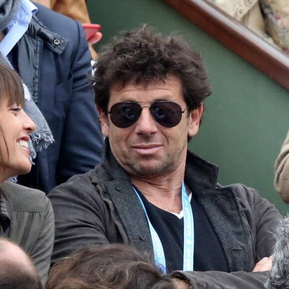 Patrick Bruel et sa compagne Caroline Nielsen dans les tribunes de la finale homme des internationaux de France de Roland Garros à Paris le 5 juin 2016. Moreau-Jacovides / Bestimage