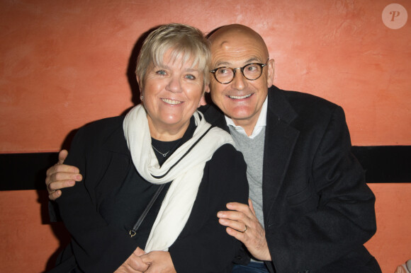 Mimie Mathy et son mari Benoist Gérard lors de la représentation du spectacle "Alex Lutz" à l'Olympia à Paris, le 8 février 2018. © Guirec Coadic/Bestimage