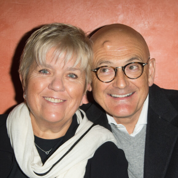 Mimie Mathy et son mari Benoist Gérard lors de la représentation du spectacle "Alex Lutz" à l'Olympia à Paris, le 8 février 2018. © Guirec Coadic/Bestimage