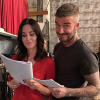 Courteney Cox et David Beckham en tournage pour un futur épisode de la série Modern Family. Octobre 2019.