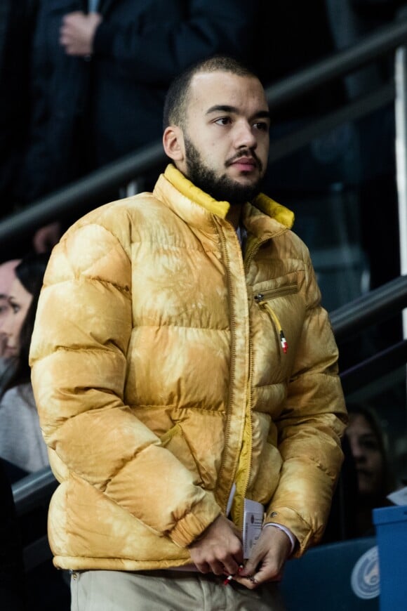 Oli (Olivio Ordonez) dans les tribunes lors du match de Ligue 1 "PSG - OM (4-0)" au Parc des Princes, le 27 octobre 2019. © Cyril Moreau/Bestimage