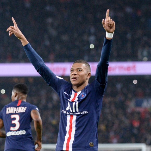 Kylian Mbappé lors du match de Ligue 1 "PSG - OM (4-0)" au Parc des Princes. Paris, le 27 octobre 2019.