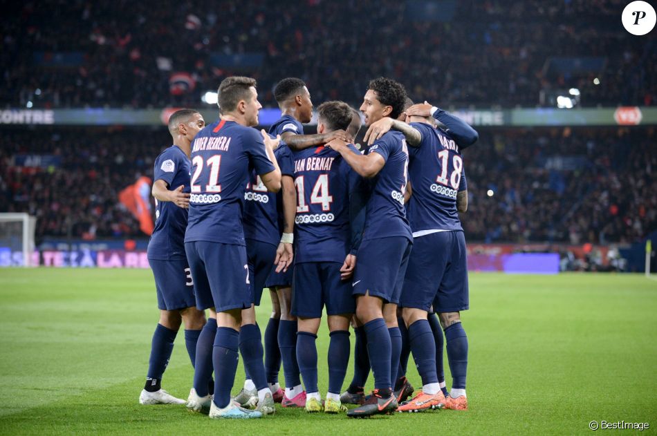 Match de Ligue 1 &quot;PSG - OM (4-0)&quot; au Parc des Princes. Paris, le 27 octobre 2019.