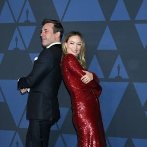 Jon Hamm et Olivia Wilde assistent à la 11ème édition des "Governors Awards" au Hollywood & Highland Center à Los Angeles, le 27 octobre 2019.