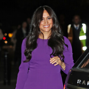 Meghan Markle, duchesse de Sussex, arrive à l'ouverture du sommet One Young au Royal Albert Hall à Londres le 22 octobre 2019.