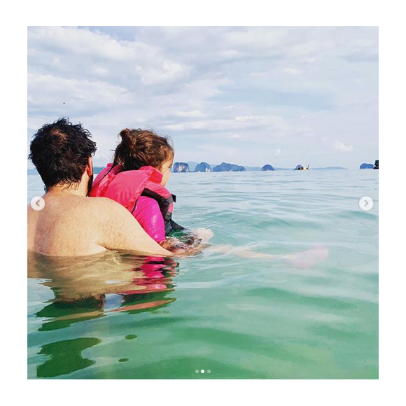 Les vacances de Laurent Ournac avec sa femme Ludivine et sa fille Capucine en ThaÏlande. Décembre 2018.