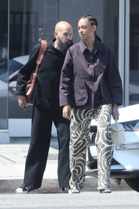Exclusif - Solange Knowles et son mari Alan Ferguson sont allés déjeuner en amoureux à Los Angeles, le 24 mars 2019.