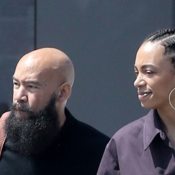 Exclusif - Solange Knowles et son mari Alan Ferguson sont allés déjeuner en amoureux à Los Angeles, le 24 mars 2019.