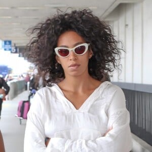 Solange Knowles arrive à l'aéroport de Los Angeles le 26 juillet 2018.