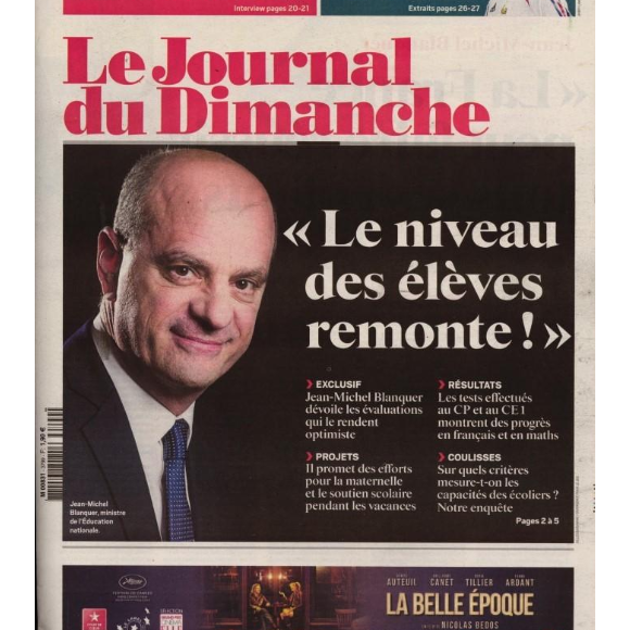 Couverture du Journal du dimanche du 3 novembre 2019