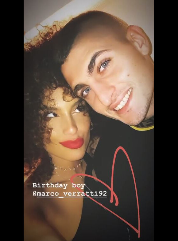 Marco Verratti a fêté ses 27 ans avec sa compagne Jessica Aidi le 4 novembre 2019.