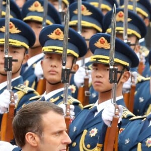 Emmanuel Macron - Le président de la République populaire de Chine, XI Jinping et sa femme Peng Liyuan accueillent le président de la république française Emmanuel Macron et sa femme la Première Dame Brigitte Macron au Grand Palais du Peuple à Pékin en Chine le 6 novembre 2019. © Dominique Jacovides/Bestimage