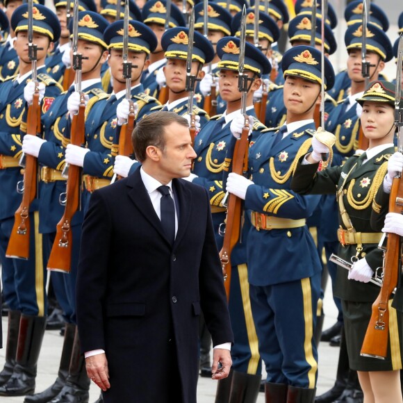 Emmanuel Macron - Le président de la République populaire de Chine, XI Jinping et sa femme Peng Liyuan accueillent le président de la république française Emmanuel Macron et sa femme la Première Dame Brigitte Macron au Grand Palais du Peuple à Pékin en Chine le 6 novembre 2019. © Dominique Jacovides/Bestimage