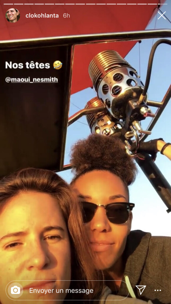 Clo de "Koh-Lanta" fait un tour de montgolfière avec sa petite amie Manon, dimanche 1er septembre 2019 - photo Instagram