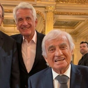 Robert Hossein, Gilbert Coullier et Robert Hossein à l'Elysée le 8 novembre 2019.