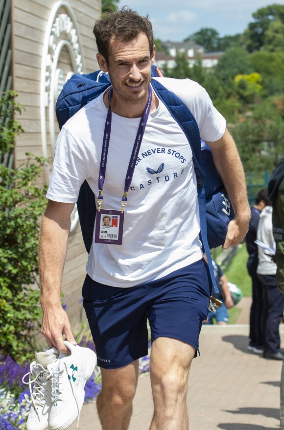 Andy Murray lors du tournoi de Wimbledon 2019 à Londres, Royaume Uni, le 3 juillet 2019.