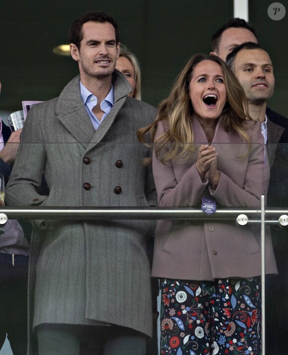 Andy Murray et sa femme Kim Sears lors du 2019 Cheltenham Festival le 13 mars 2019.