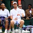 Serena Williams et Andy Murray lors de leur match contre  Raquel Kops-Jones et Fabrice Martin à Wimbledon le 9 juillet 2019. 