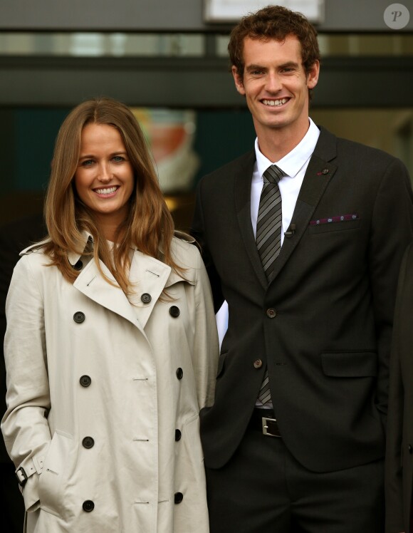 Kim Sears et Andy Murray en avril 2014 à Dunblane.