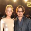 Amber Heard et Johnny Depp à l'Odeon Kensington à Londres le 3novembre 2011.