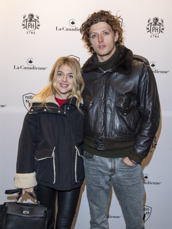 Exclusif - Victoria Monfort et son compagnon Cesar Chouraqui lors de la soirée "La Canadienne X Nobis" pour le lancement de la nouvelle collection Nobis dans leur nouvelle boutique au 39 rue du Four à Paris , le 13 novembre 2019. © Pierre Perusseau / Bestimage