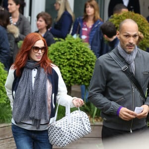 Audrey Fleurot et son compagnon Djibril Glissant - People au village des internationaux de France de tennis à Roland Garros à Paris 4 juin 2016. © Dominique Jacovides / Bestimage