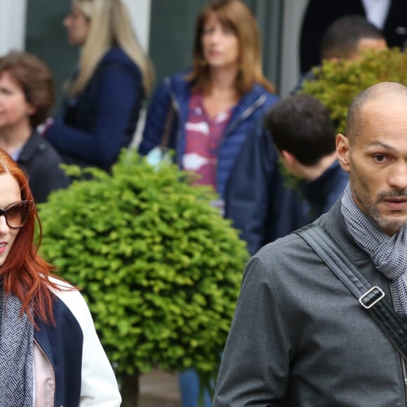 Audrey Fleurot et son compagnon Djibril Glissant - People au village des internationaux de France de tennis à Roland Garros à Paris 4 juin 2016. © Dominique Jacovides / Bestimage