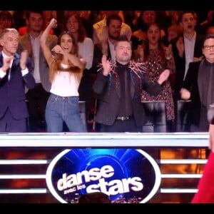 Patrick Dupond, Shy'm, Chris Marques et Jean-Marc Généreux dans l'émission "Danse avec les stars 10". TF1. Le 16 novembre 2019.
