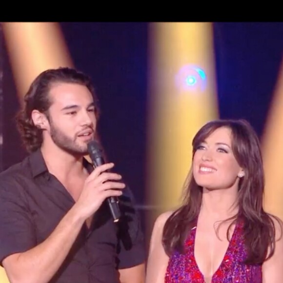 Elsa Esnoult et Anthony Colette, éliminés face à Sami El Gueddari et Fauve Hautot dans l'émission "Danse avec les stars 10". TF1. Le 16 novembre 2019.