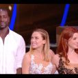 Ladji Doucouré, Inès VanDamme et Aude dans l'émission "Danse avec les stars 10". TF1. Le 16 novembre 2019.