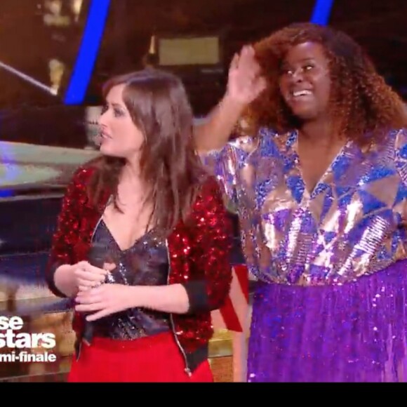 Elsa Esnoult, Anthony Colette et Shylee dans l'émission "Danse avec les stars 10". TF1. Le 16 novembre 2019.