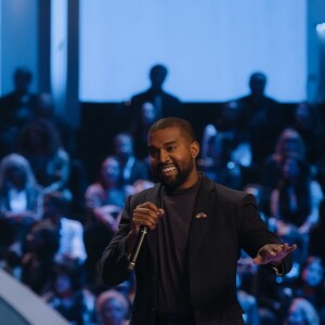 Le pasteur Joel Osteen et Kanye West en "Sunday Service" à l'église Lakewood Church à Houston. Le 17 novembre 2019.