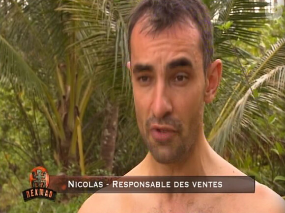 Nicolas dans "Koh-Lanta : La Revanche des héros" sur TF1 le vendredi 13 avril 2012.
