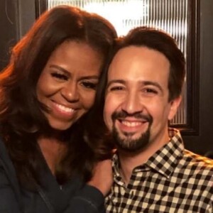 Michelle Obama et Lin-Manuel Miranda en 2018.